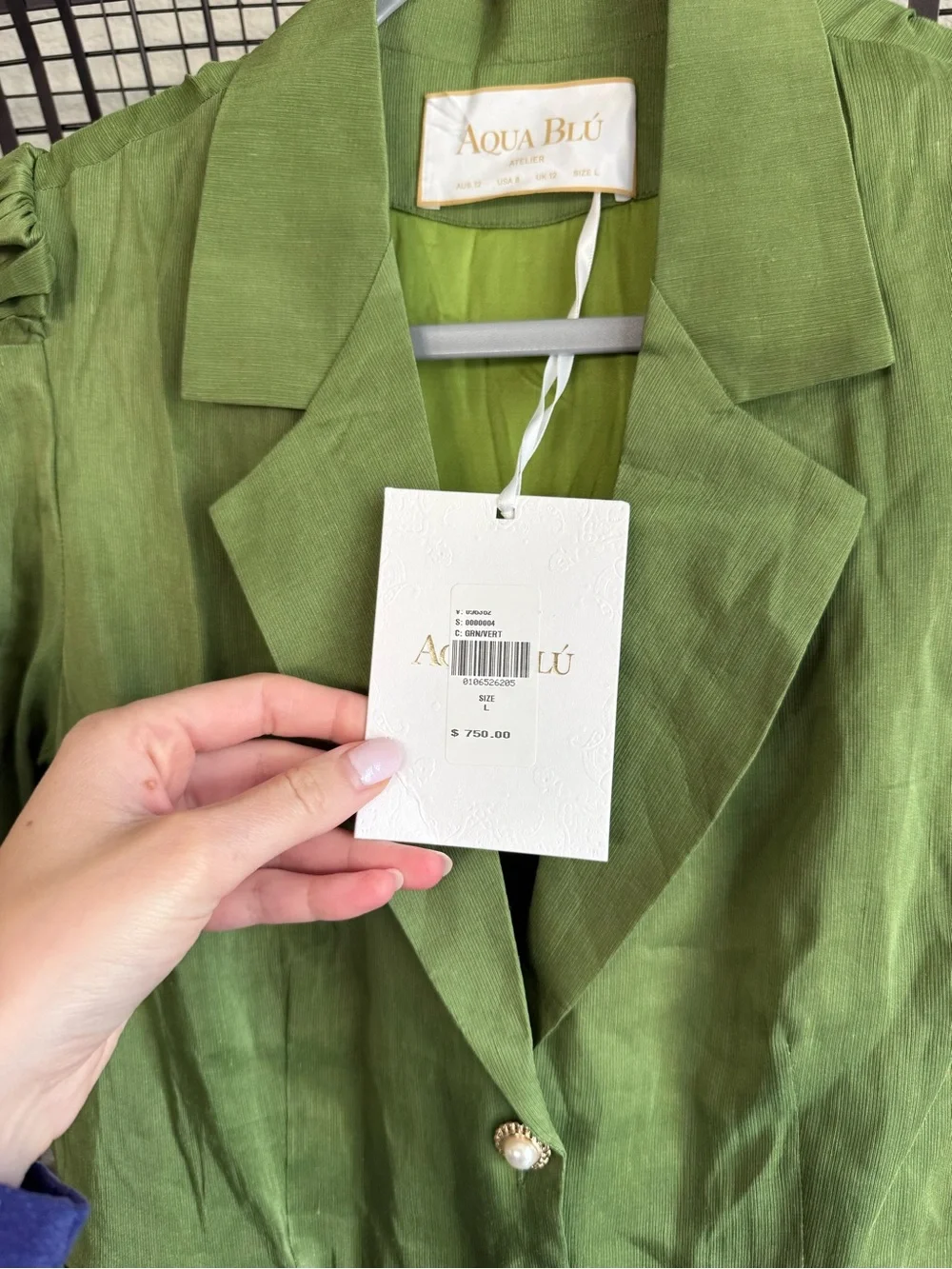 Aqua Blu Eloise Linen Silk Midi Dress - Picture 8 of 9
